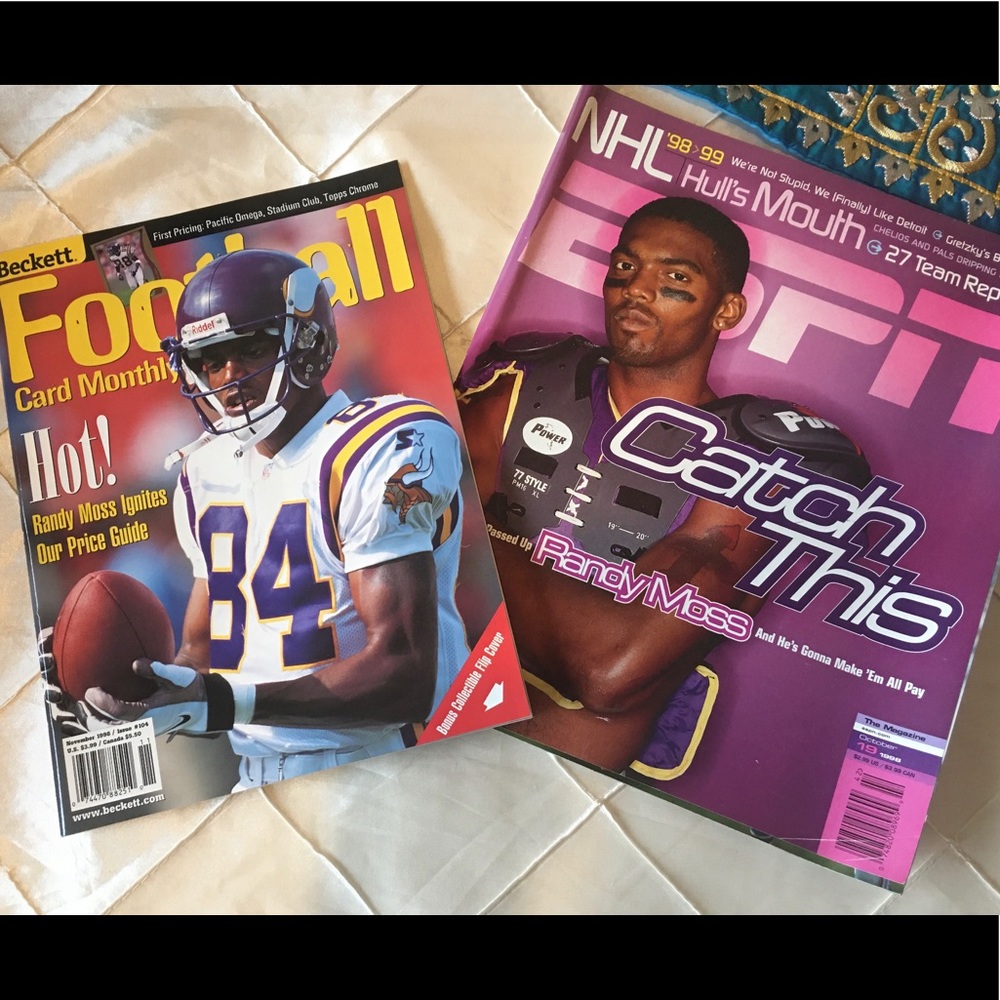 Randy Moss 1998 rookie year magazines! GOAT 🐐